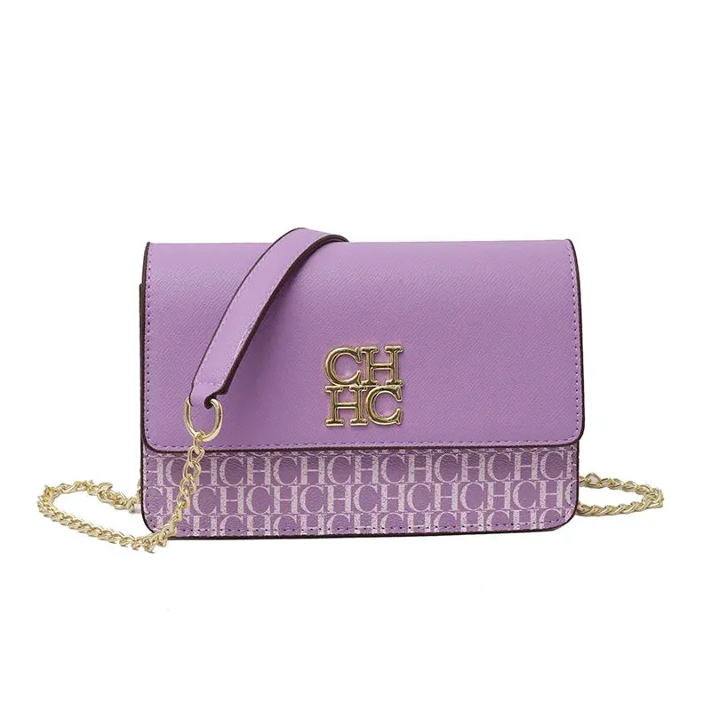 CH Pure Color Design Classic Ladies Crossbody Bag Fashion Luxury Brand Multi Embossed Ladies Handbag Ladies Shoulder Bag