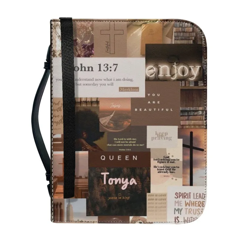 Christianartbag Bible Cover, Daily Bible Cover, Personalized Bible Cover, Flower Bible Cover, Christian Gifts, CAB06101123.