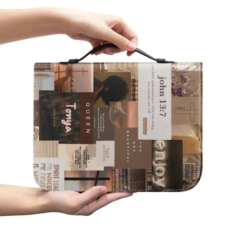 Christianartbag Bible Cover, Daily Bible Cover, Personalized Bible Cover, Flower Bible Cover, Christian Gifts, CAB06101123.