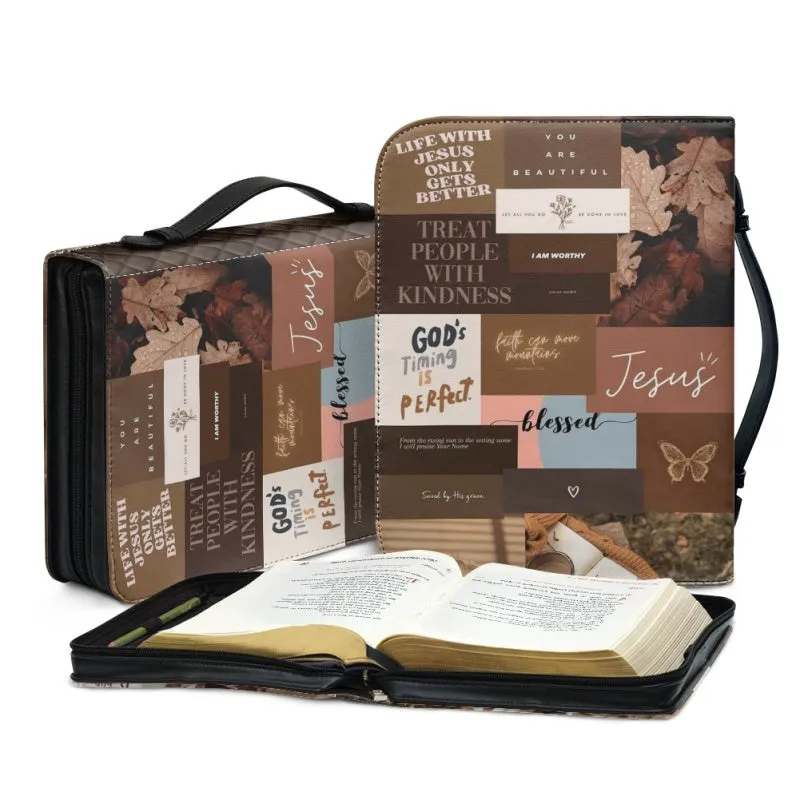 Christianartbag Bible Cover, Daily Bible Cover, Personalized Bible Cover, Flower Bible Cover, Christian Gifts, CAB06101123.