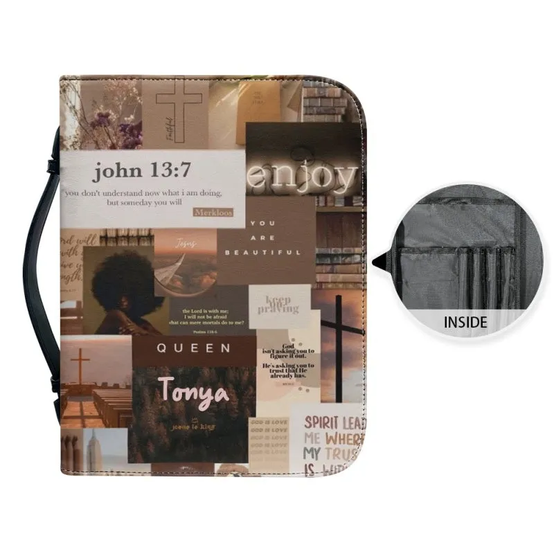 Christianartbag Bible Cover, Daily Bible Cover, Personalized Bible Cover, Flower Bible Cover, Christian Gifts, CAB06101123.