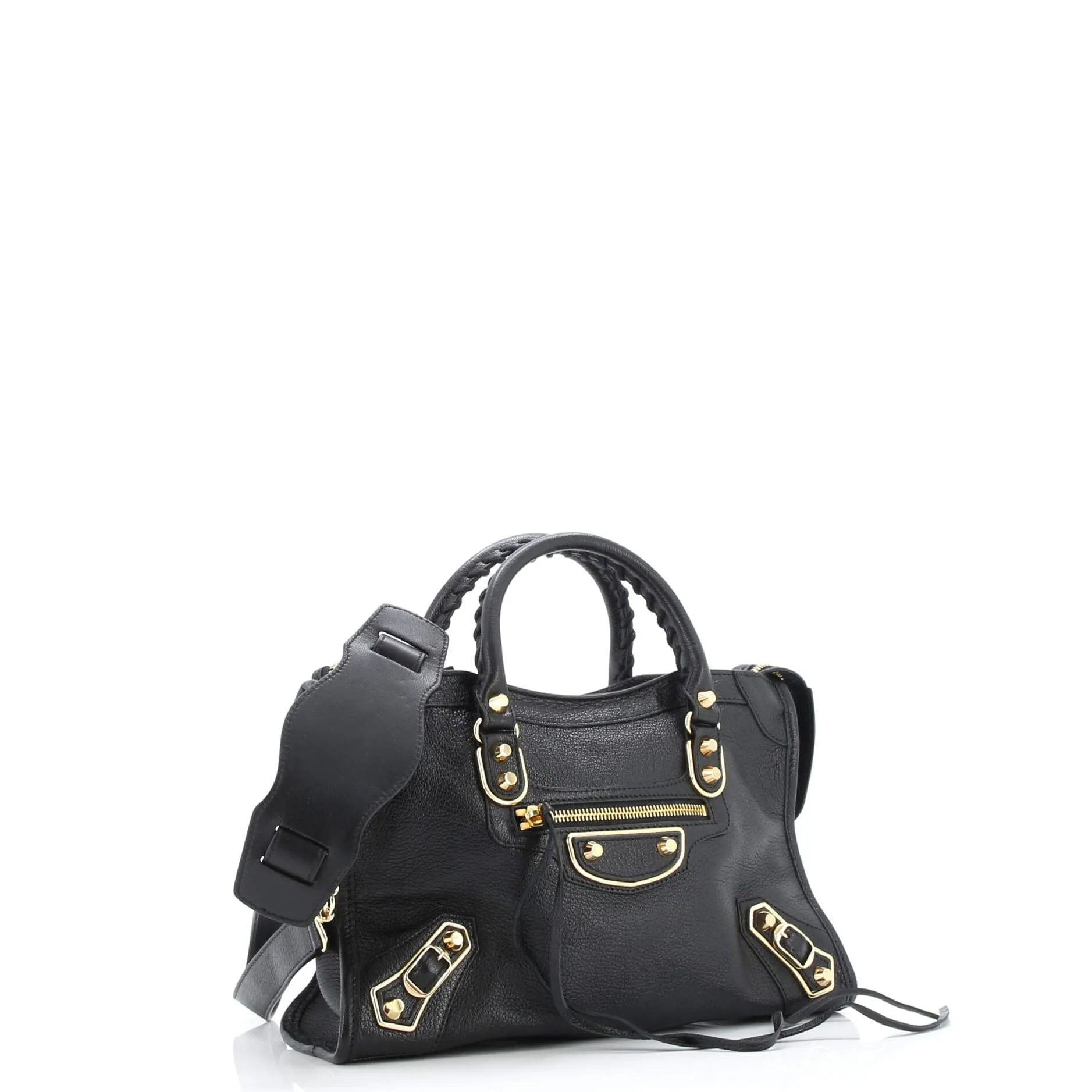 City Classic Metallic Edge Bag Leather Small