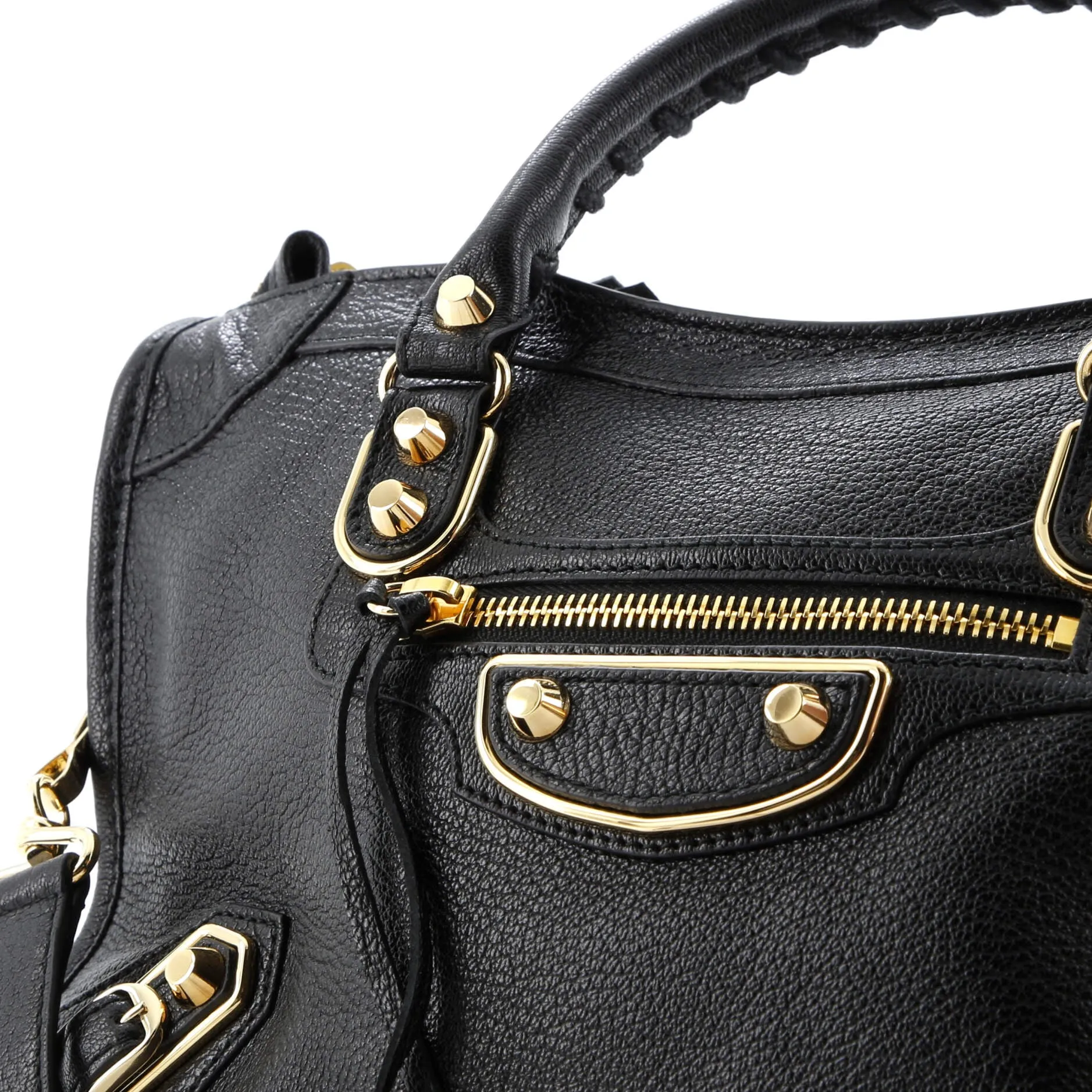 City Classic Metallic Edge Bag Leather Small