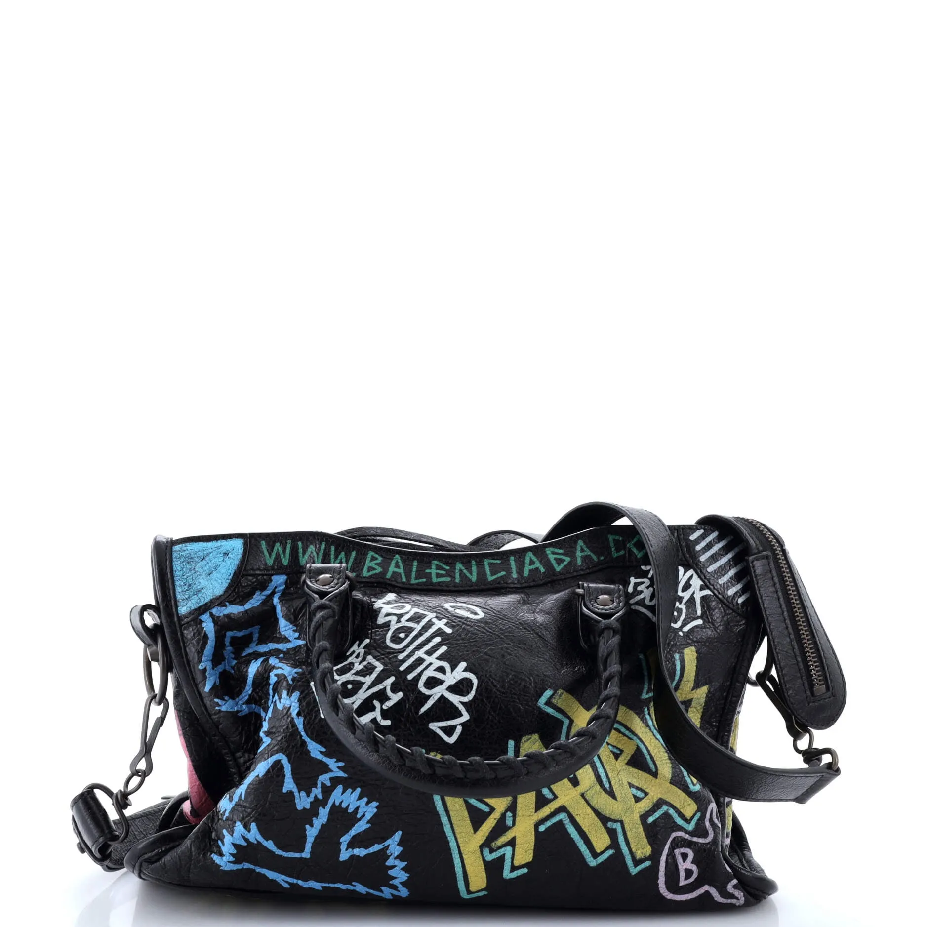 City Graffiti Classic Studs Bag Leather Small