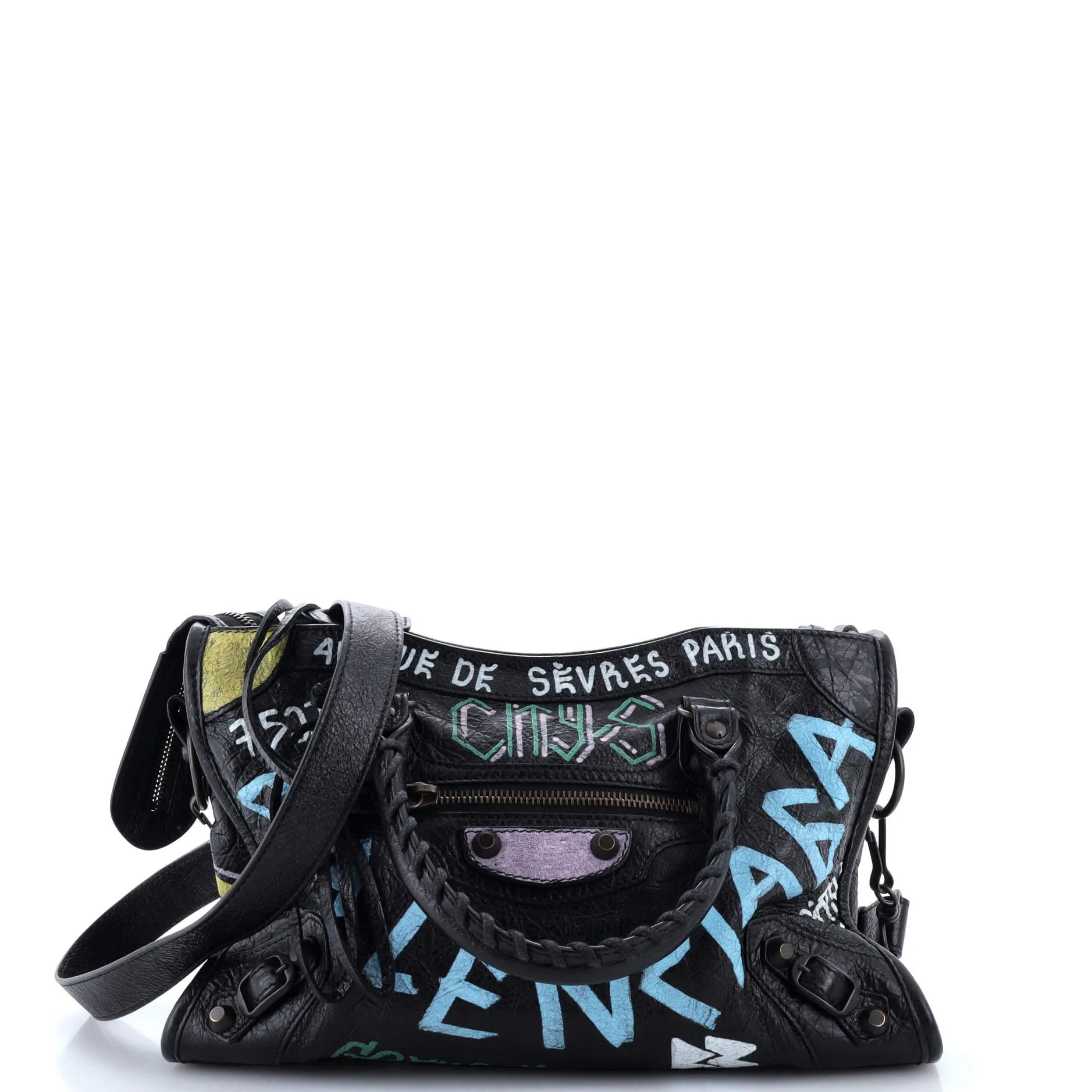 City Graffiti Classic Studs Bag Leather Small