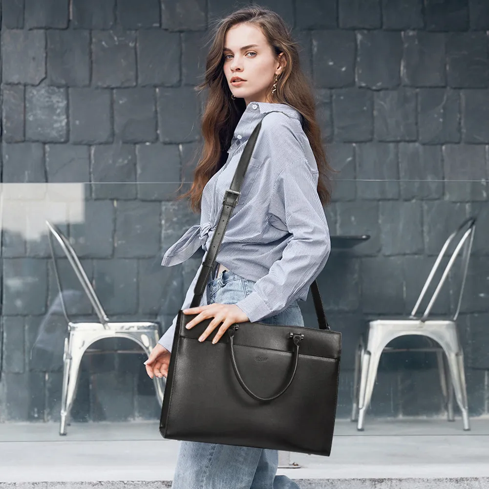 Lauren Ladies Vegan Leather Laptop Briefcase Laptop Bag