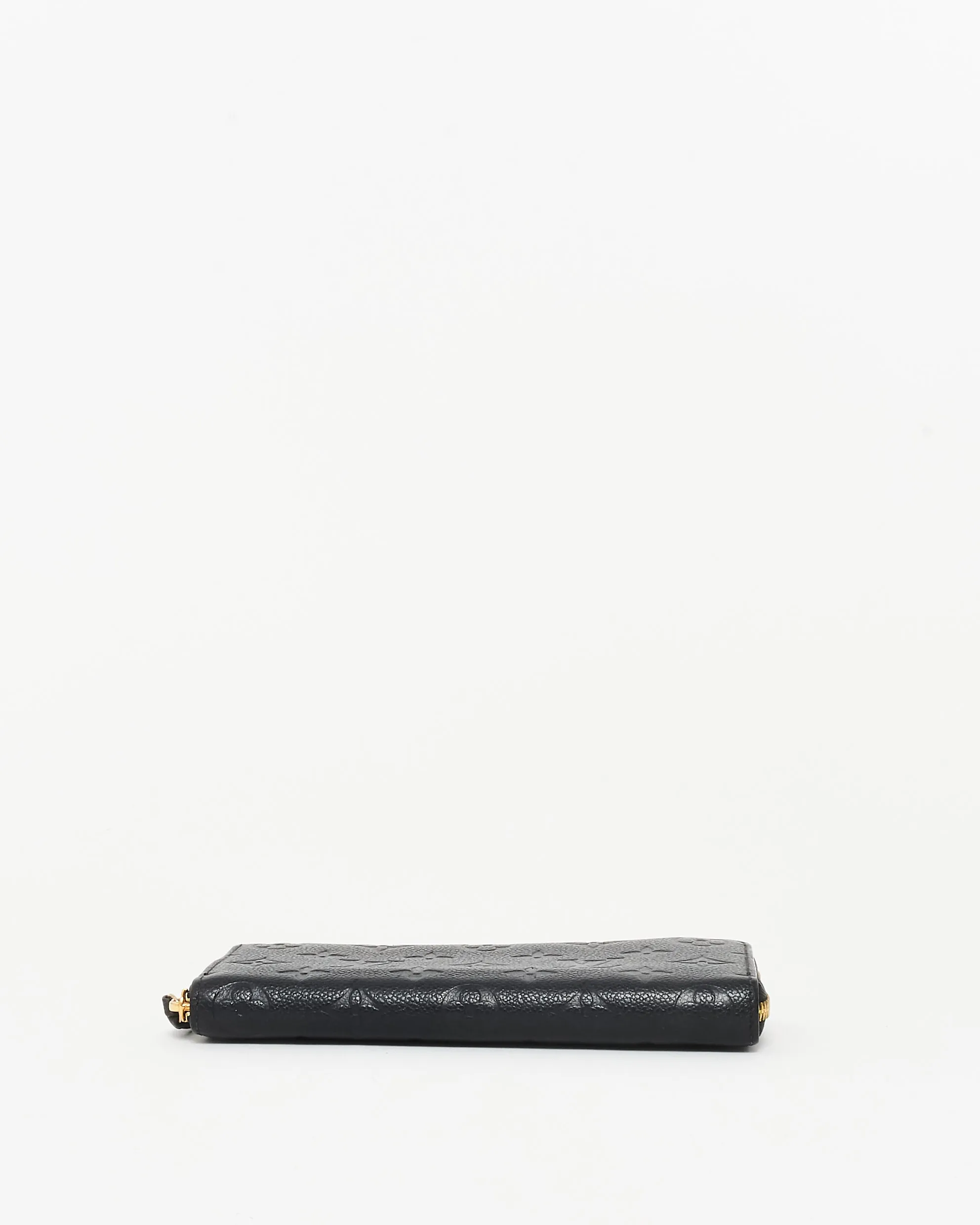 Louis Vuitton Black Monogram Empreinte Leather Clémence Zippy Wallet
