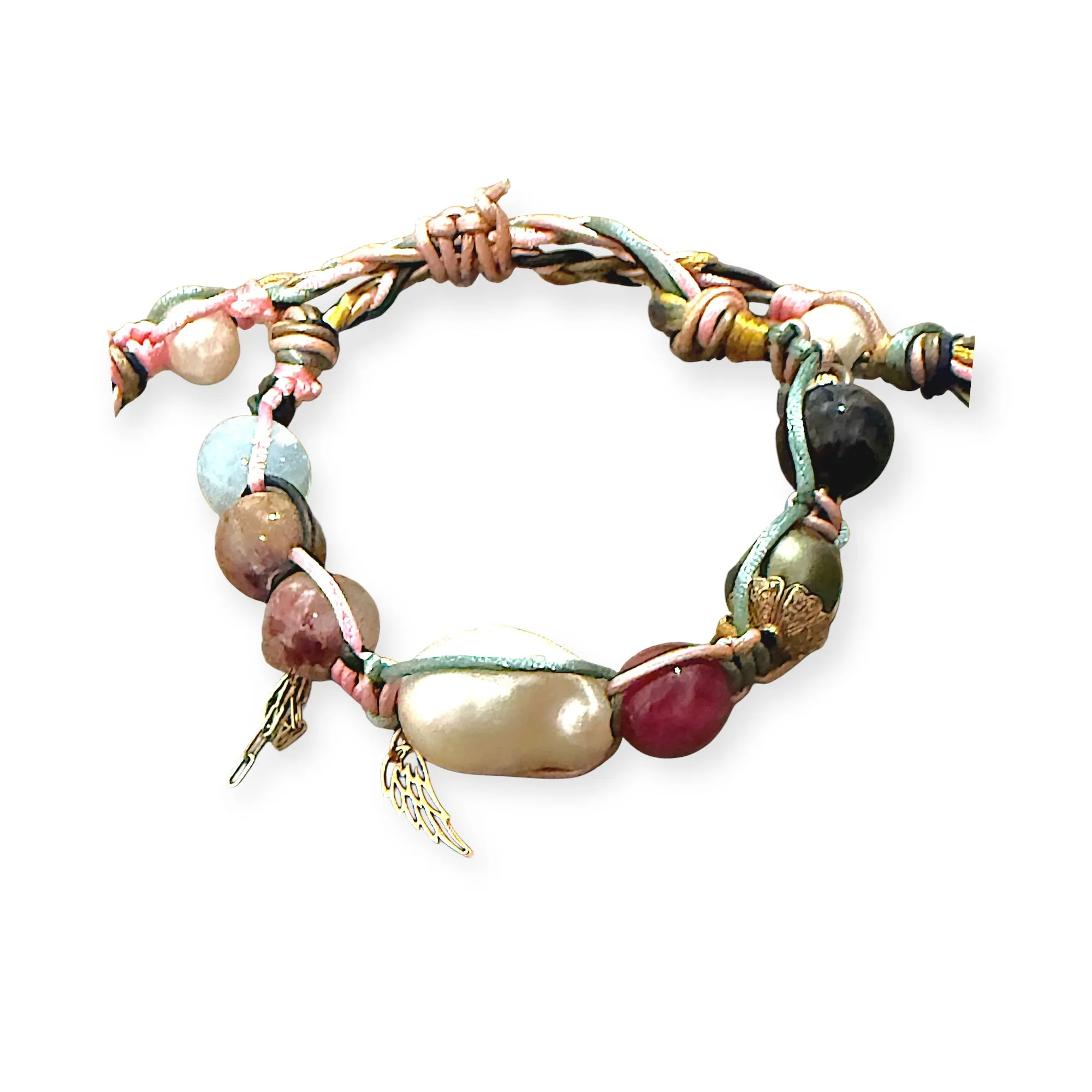Santorini Diamond Sunset Rocker Angel Bracelet