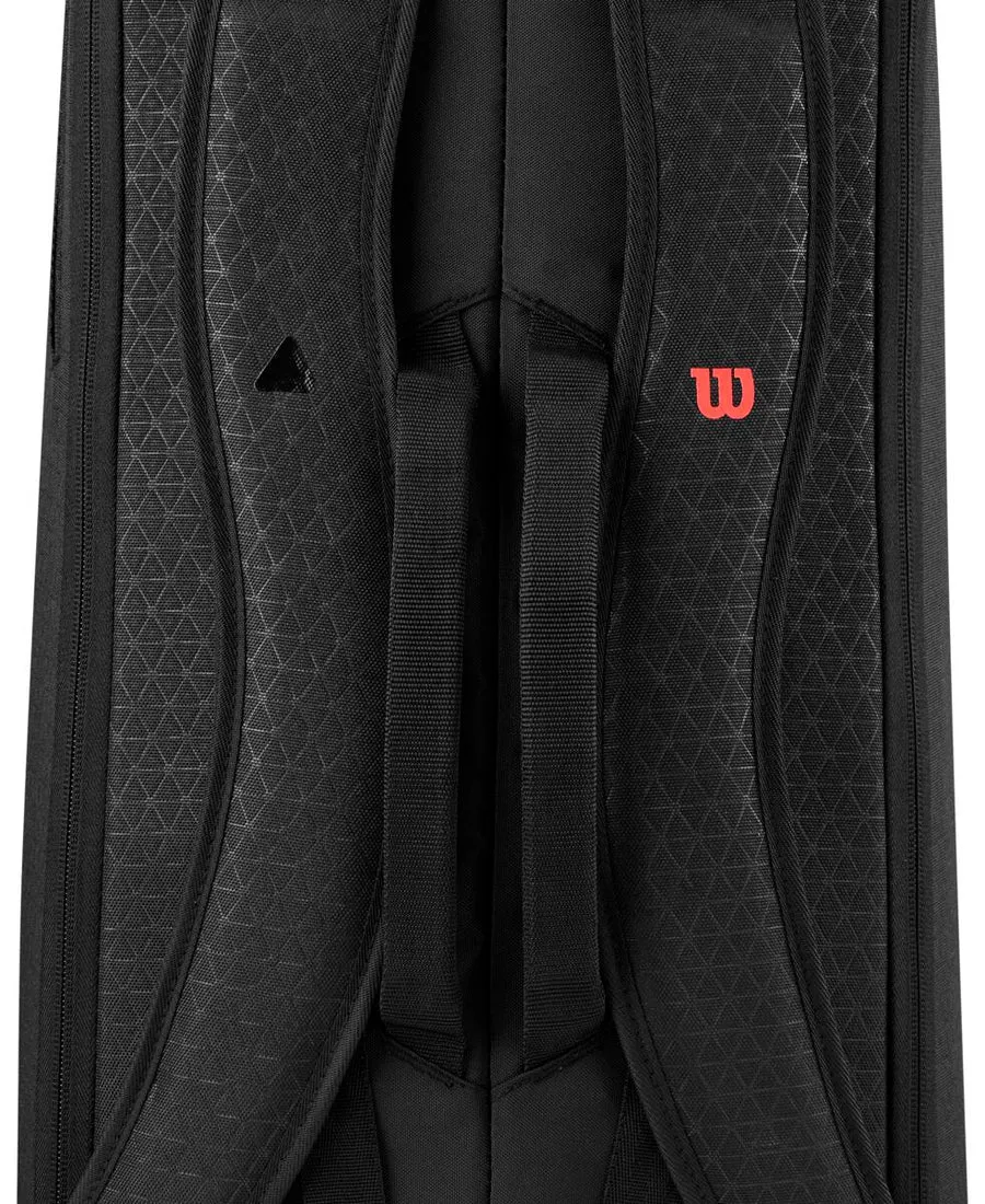 Wilson Clash V3 6PK Racquet Bag Black/Infrared