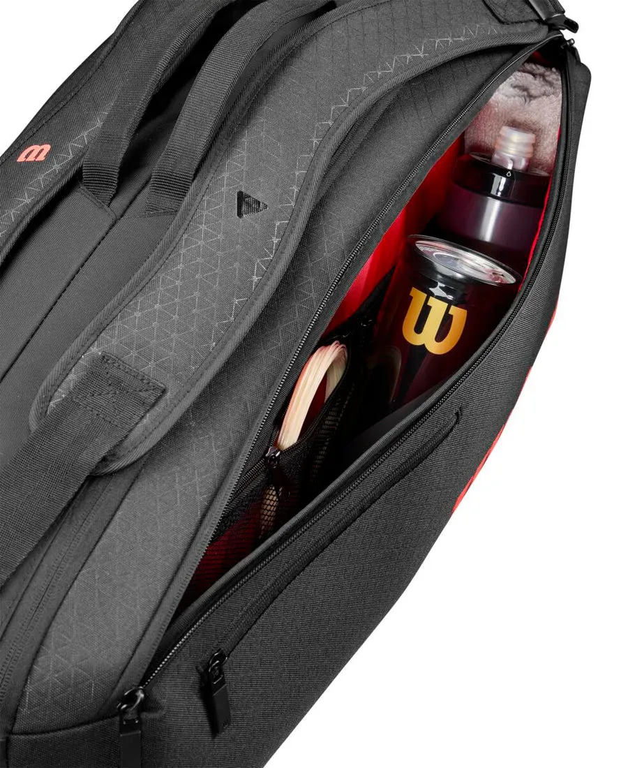 Wilson Clash V3 6PK Racquet Bag Black/Infrared